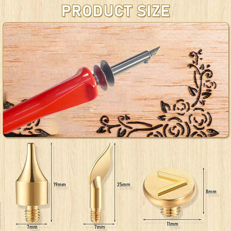26 Letters Copper Mold DIY Wood Burning/Carving Set