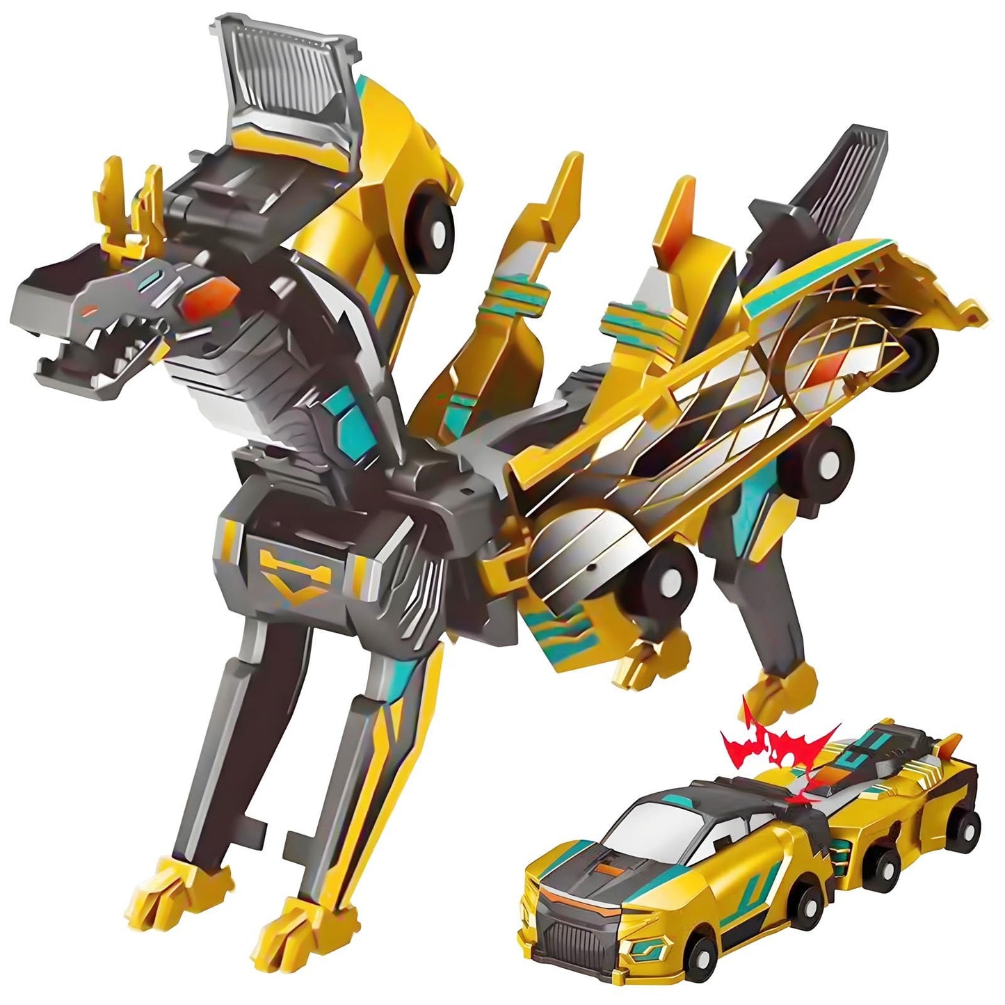 🎁 ✨ Collision Transforming Dinosaur Car Toy