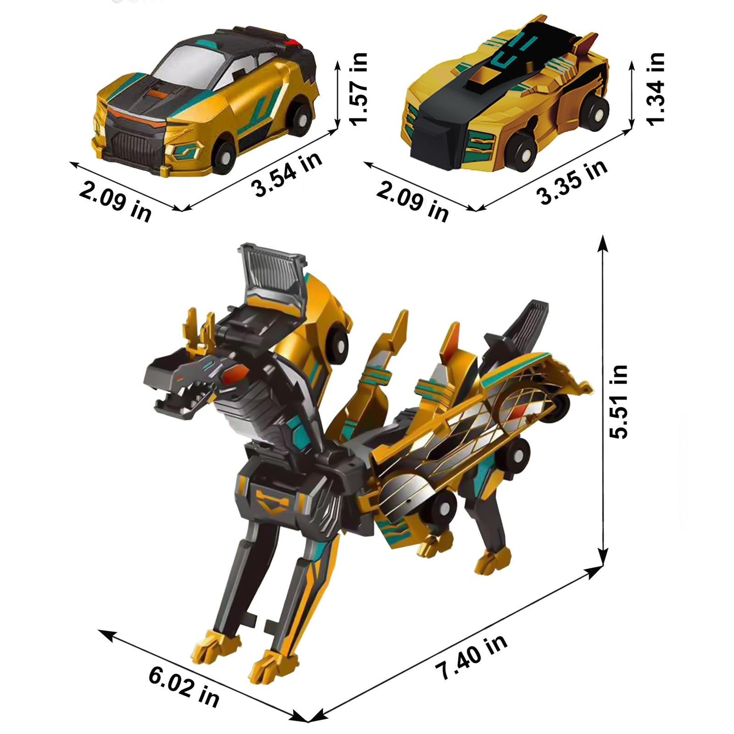 🎁 ✨ Collision Transforming Dinosaur Car Toy
