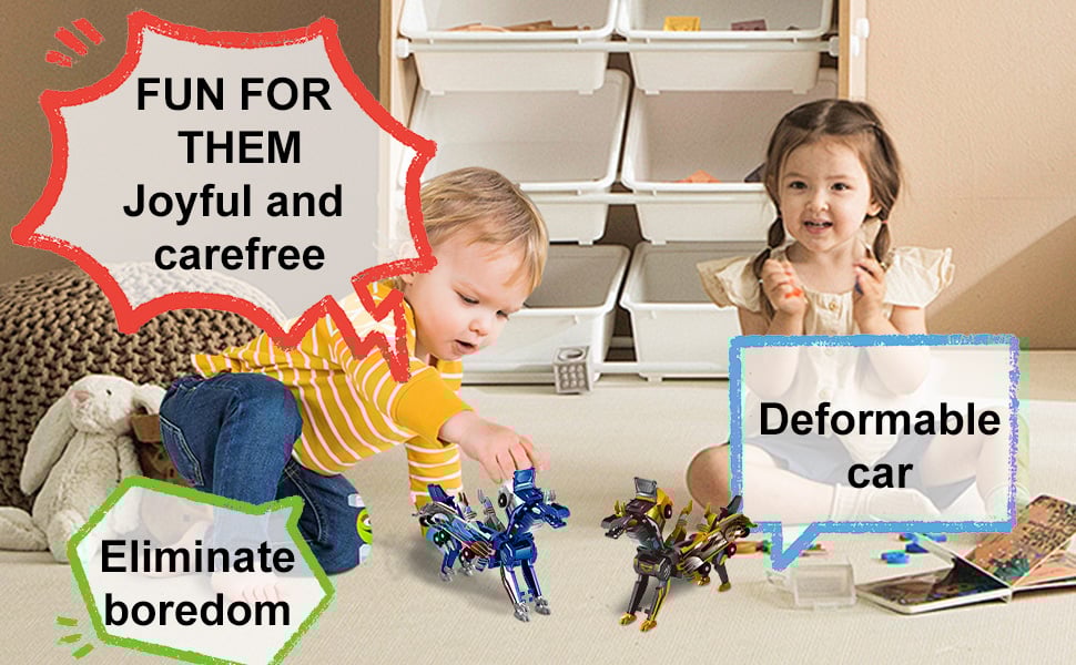 🎁 ✨ Collision Transforming Dinosaur Car Toy