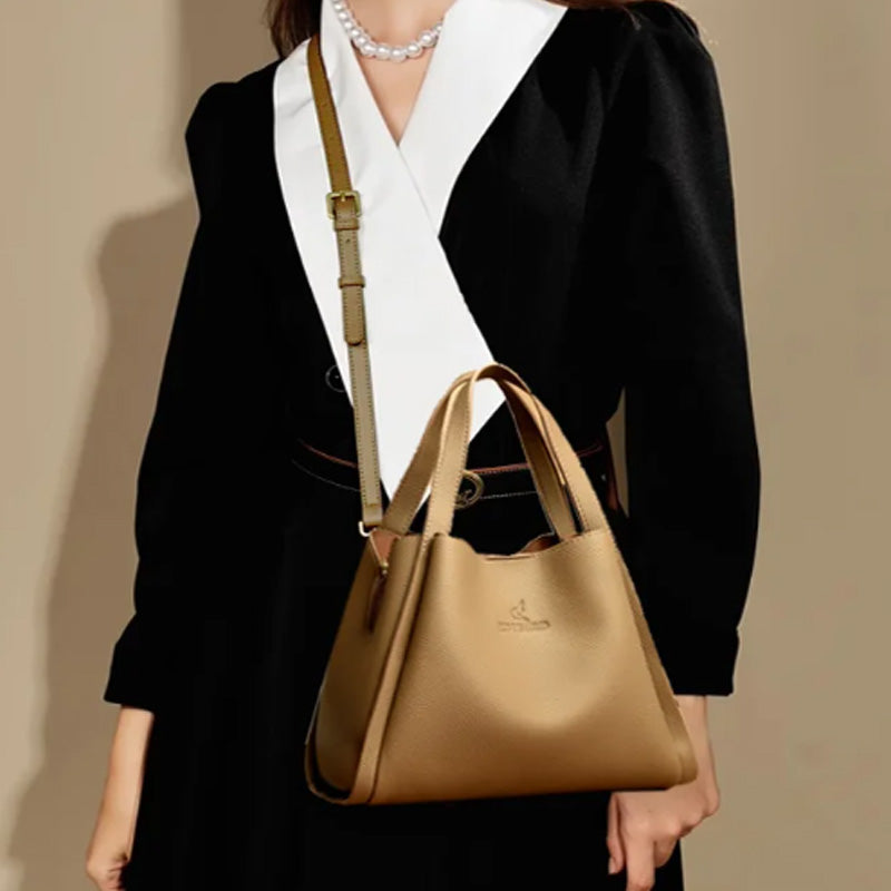 Best Gift for Her - Fashionable Classic Multi-Functional Soft Embossed Leather Bag