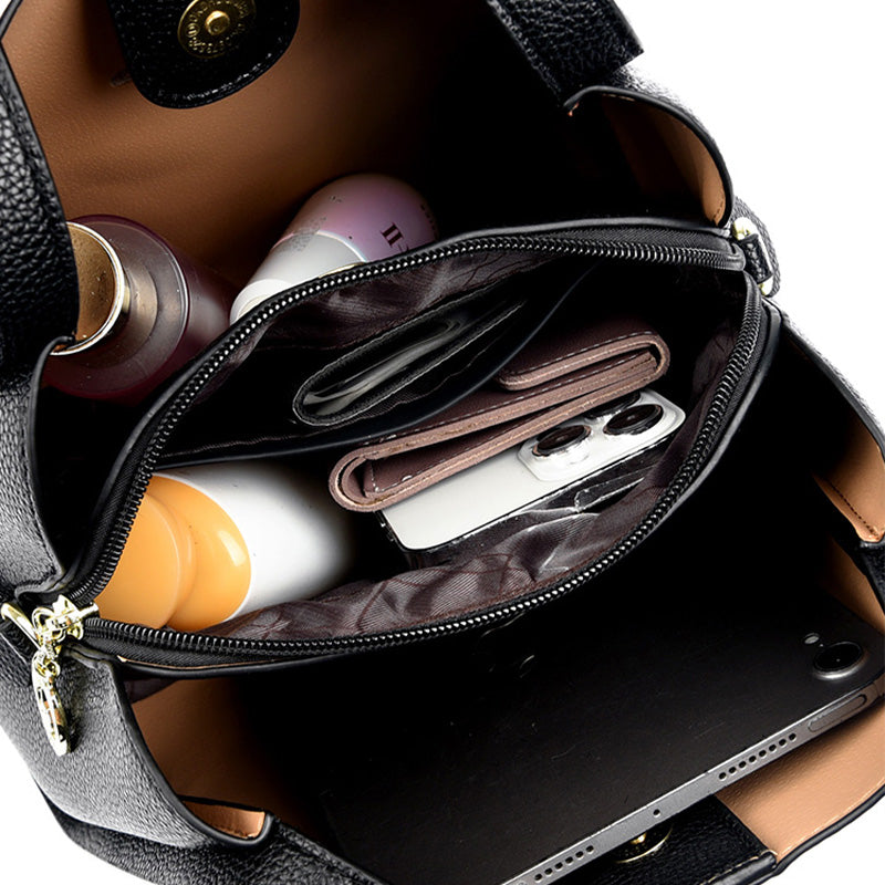 Best Gift for Her - Fashionable Classic Multi-Functional Soft Embossed Leather Bag