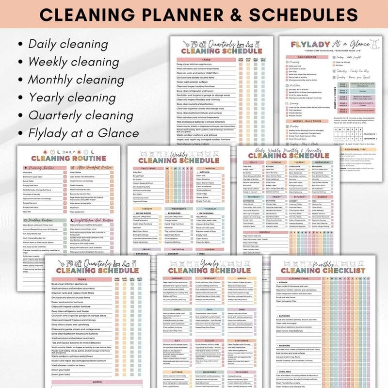ADHD Cleaning & Organizing Toolkit - Chore Planner