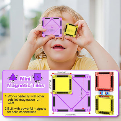 🎁Last Day Special 49% OFF—Mini Magnetic Tiles Building Blocks