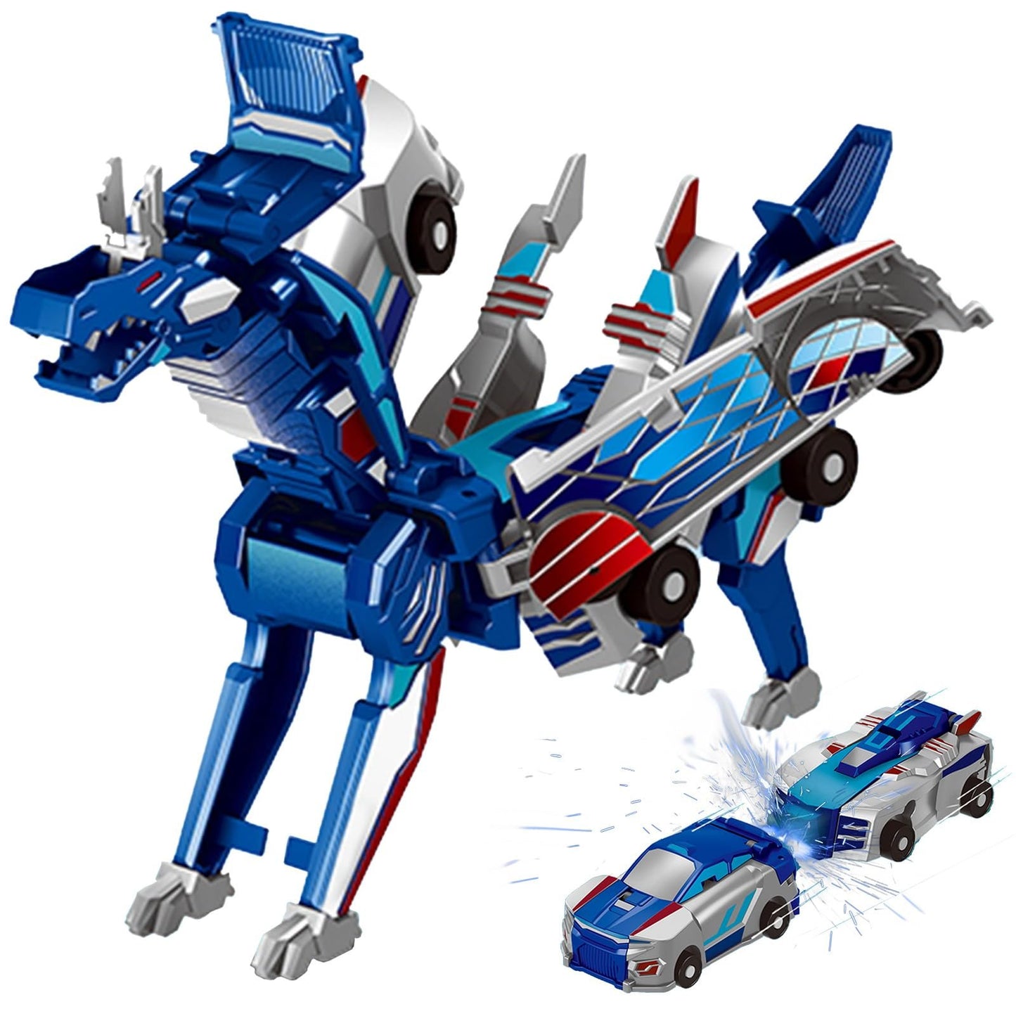 🎁 ✨ Collision Transforming Dinosaur Car Toy