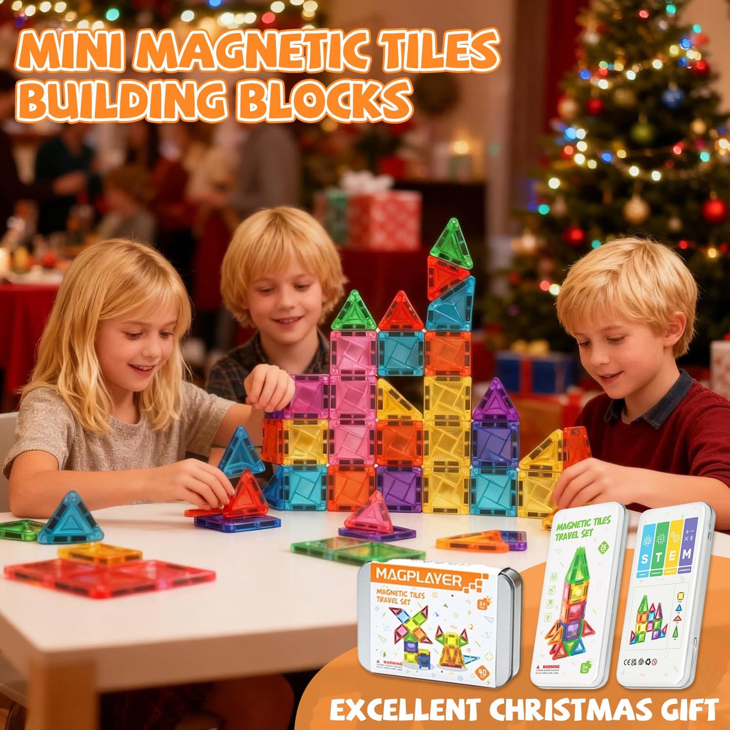 🎁Last Day Special 49% OFF—Mini Magnetic Tiles Building Blocks
