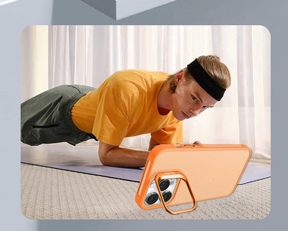 Translucent Frosted Metal Lens Frame Holder Mobile Phone Case