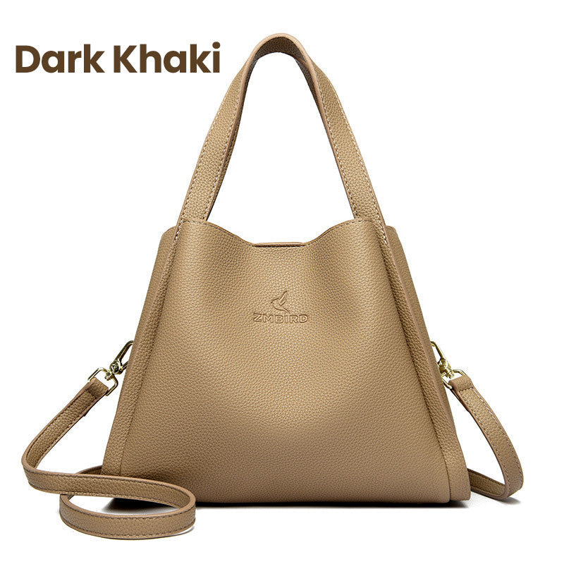 Best Gift for Her - Fashionable Classic Multi-Functional Soft Embossed Leather Bag